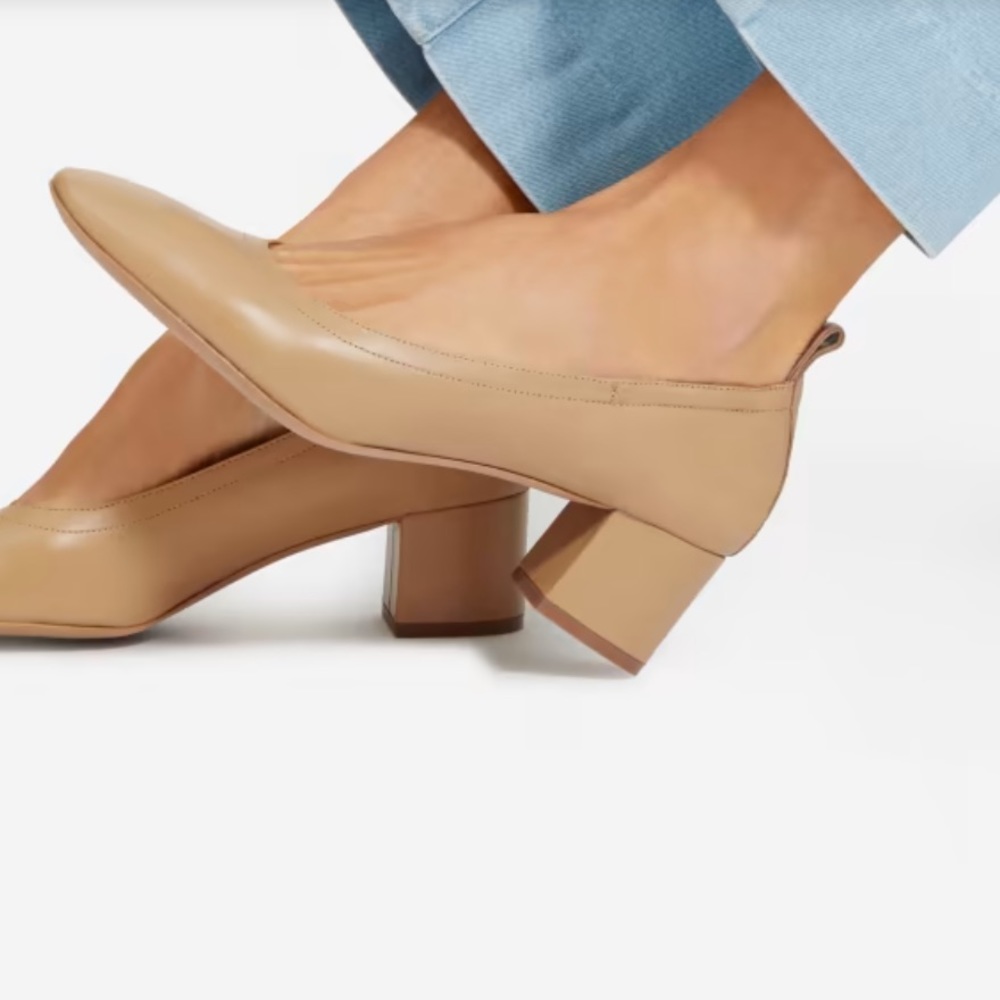 Everlane DAY HEELS in nude classic French girl style